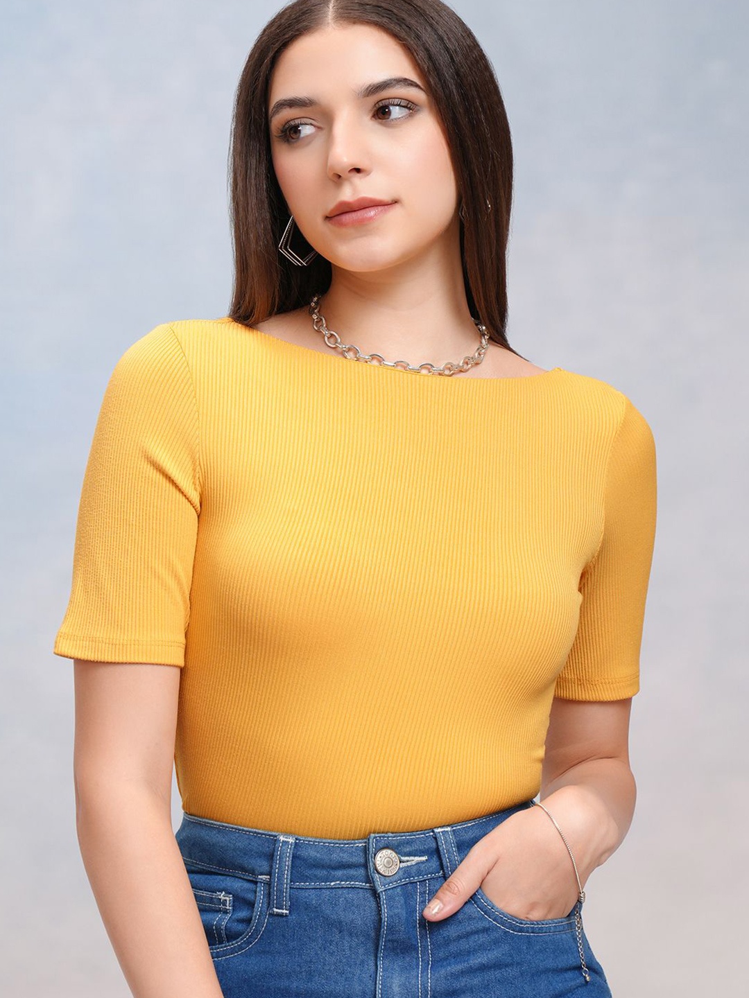 

Basics By Tokyo Talkies Cotton Top, Yellow