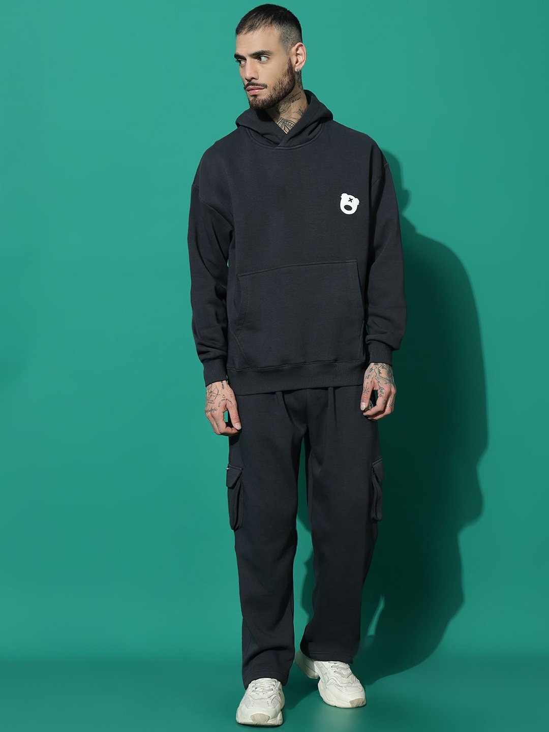 

GRIFFEL Men Hooded Tracksuits, Black