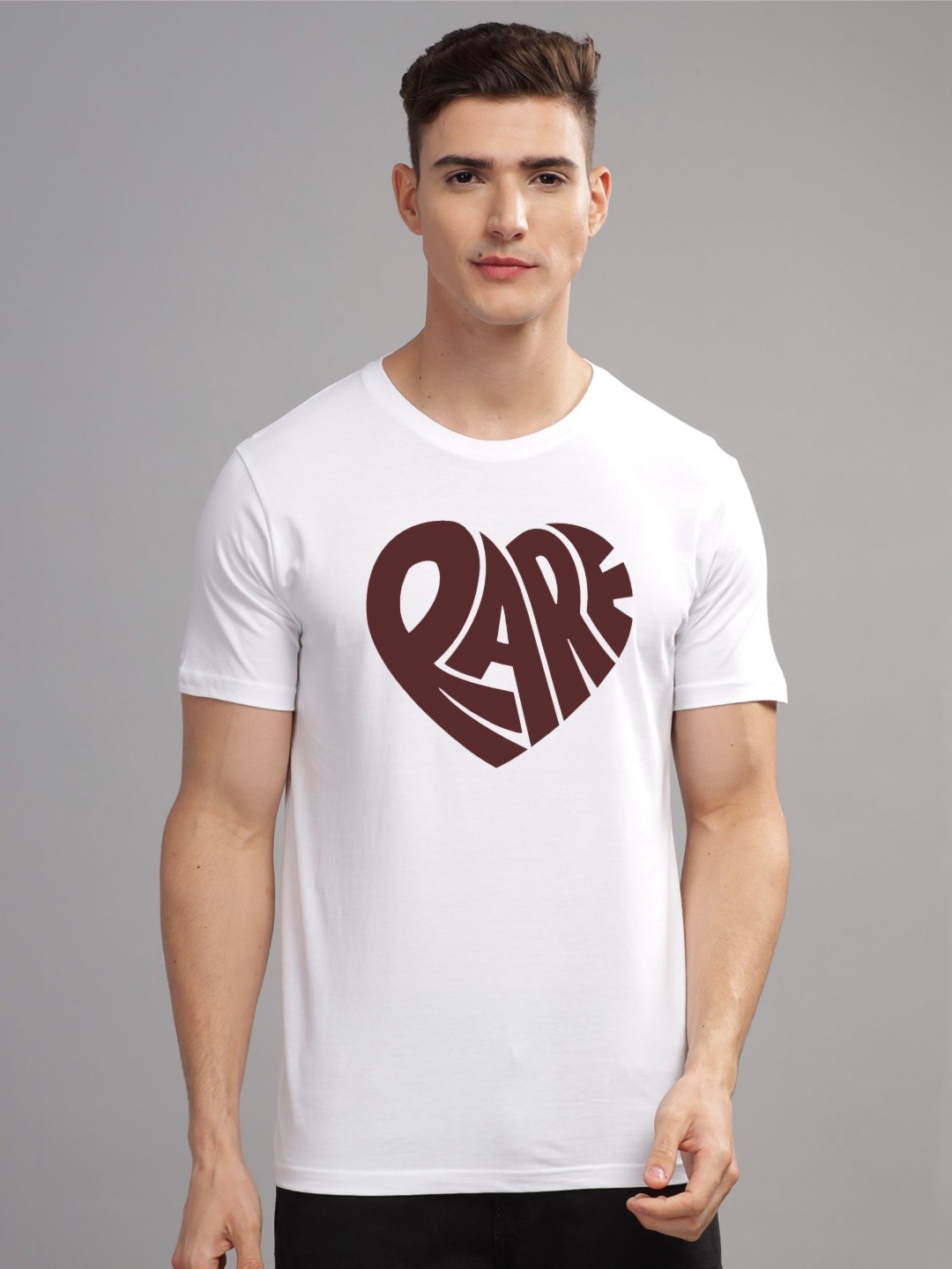 

ADRO Men Printed T-shirt, White