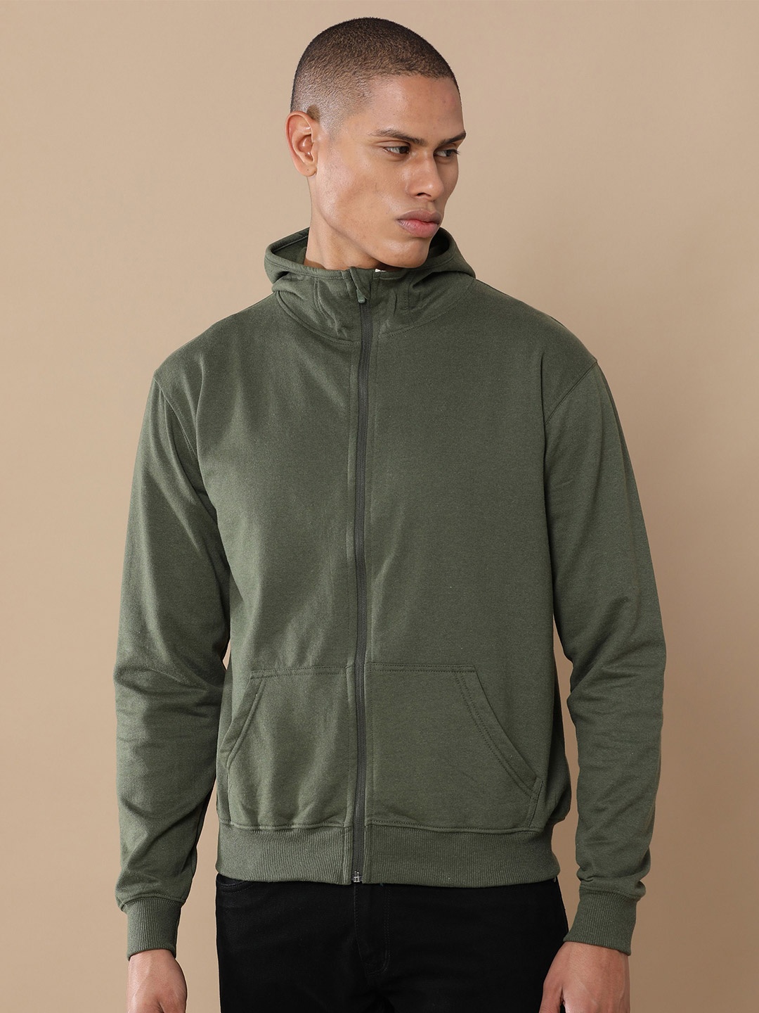 

Genius18 Men Hooded Sweatshirt, Olive