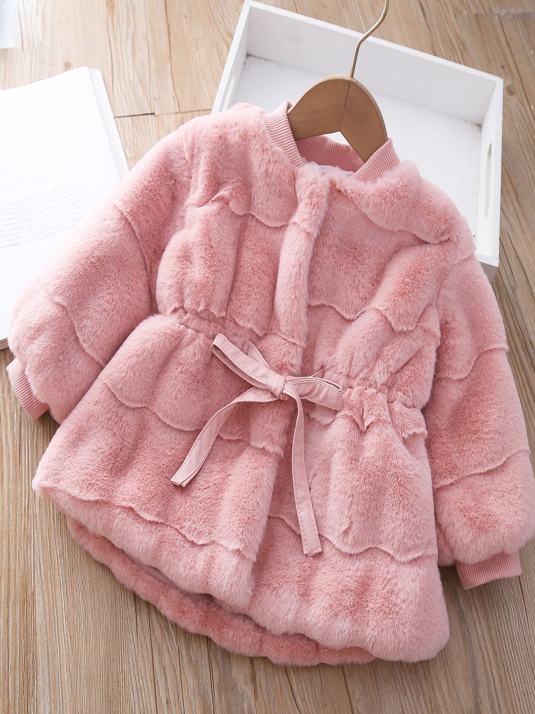 

Xsole Kids Single-Breasted Winter Overcoat, Pink