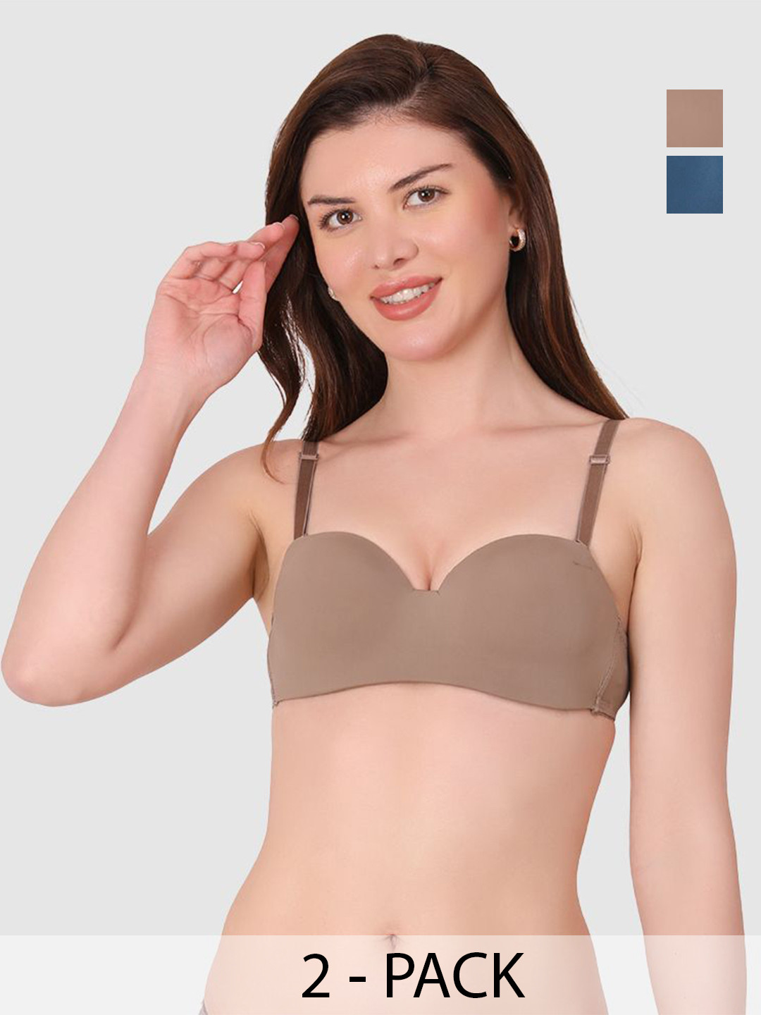 

BRACHY Bra Medium Coverage Underwired Lightly Padded, Grey