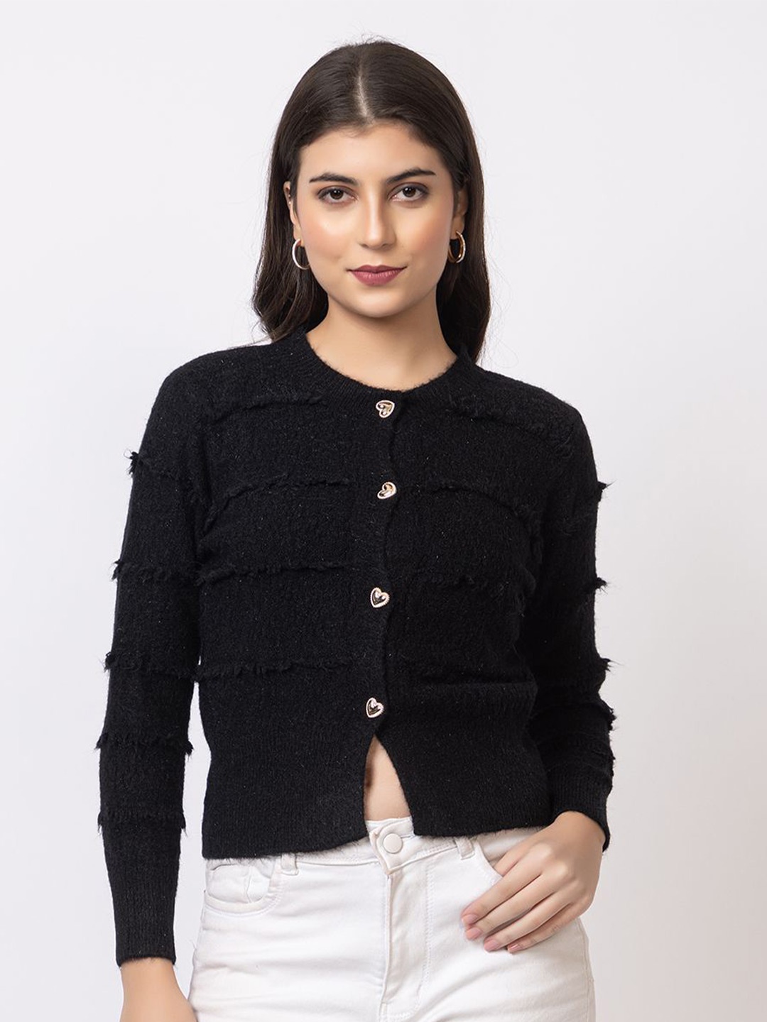 

Antiloop Women Woollen Cardigan, Black