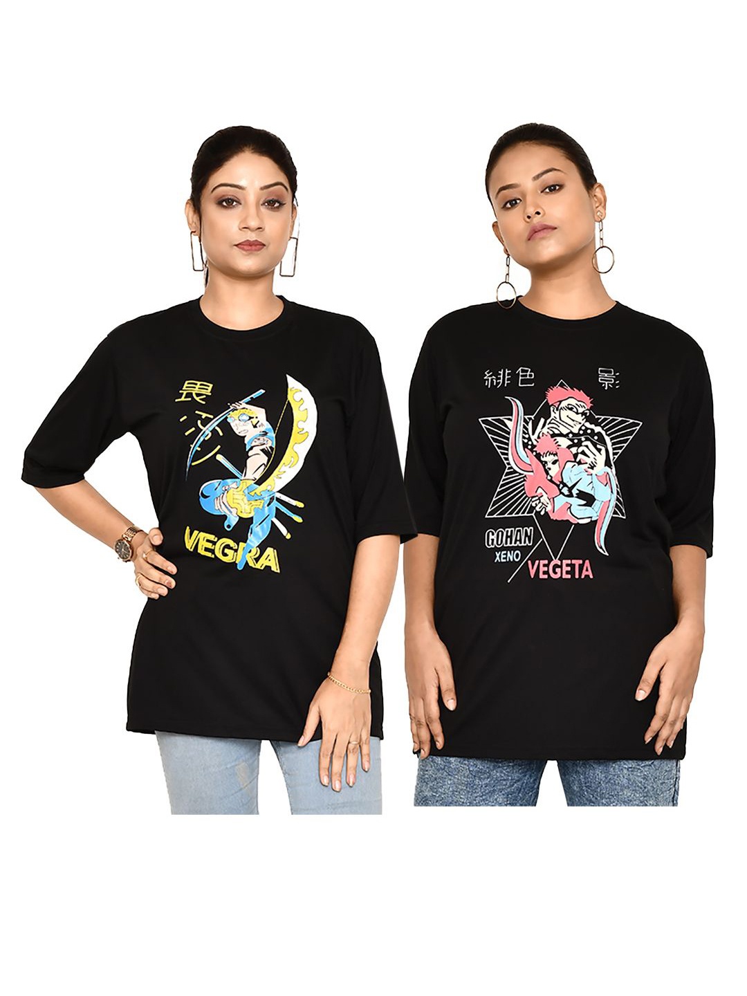 

RAPL Women 2 Printed T-shirt, Black