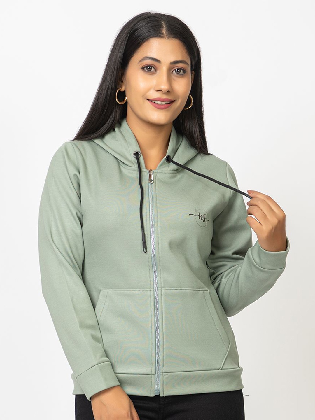 

Navsha Women Hooded Sweatshirt, Green