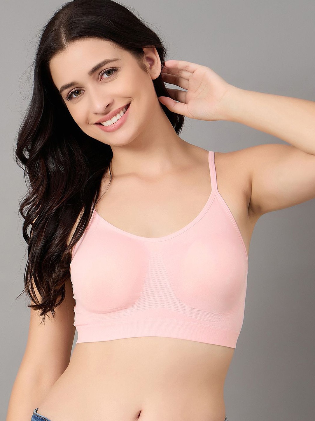 

DressBerry Medium Coverage Seamless Bra, Pink