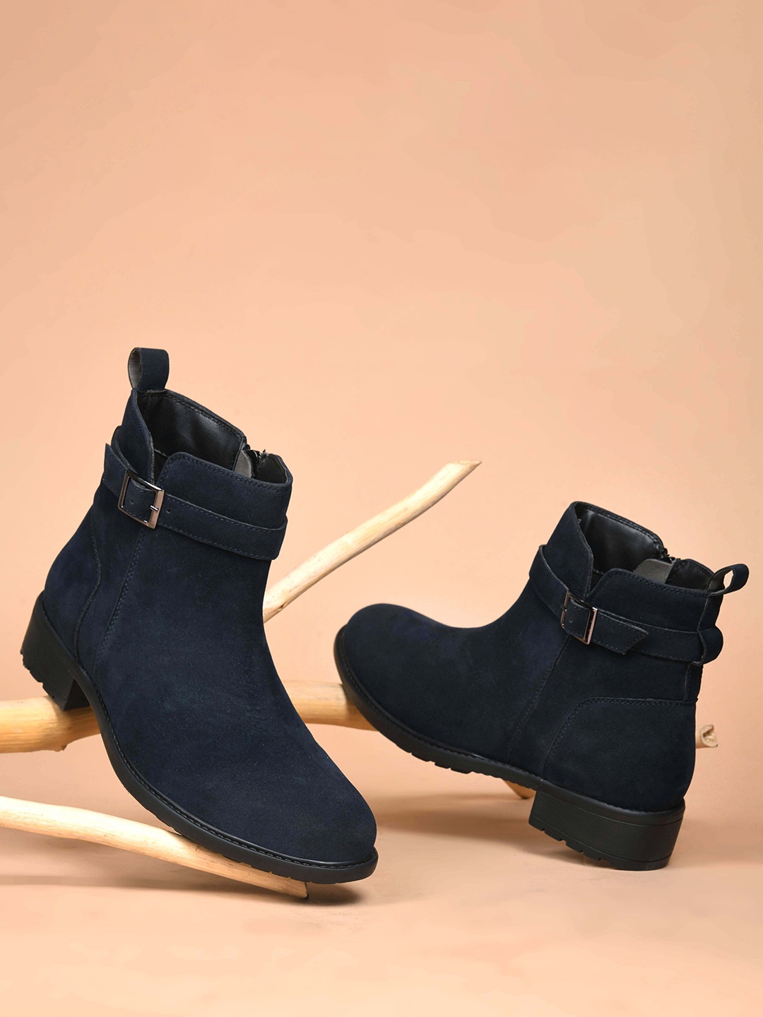 

CLOG LONDON Women Block-Heeled Regular Boots, Navy blue