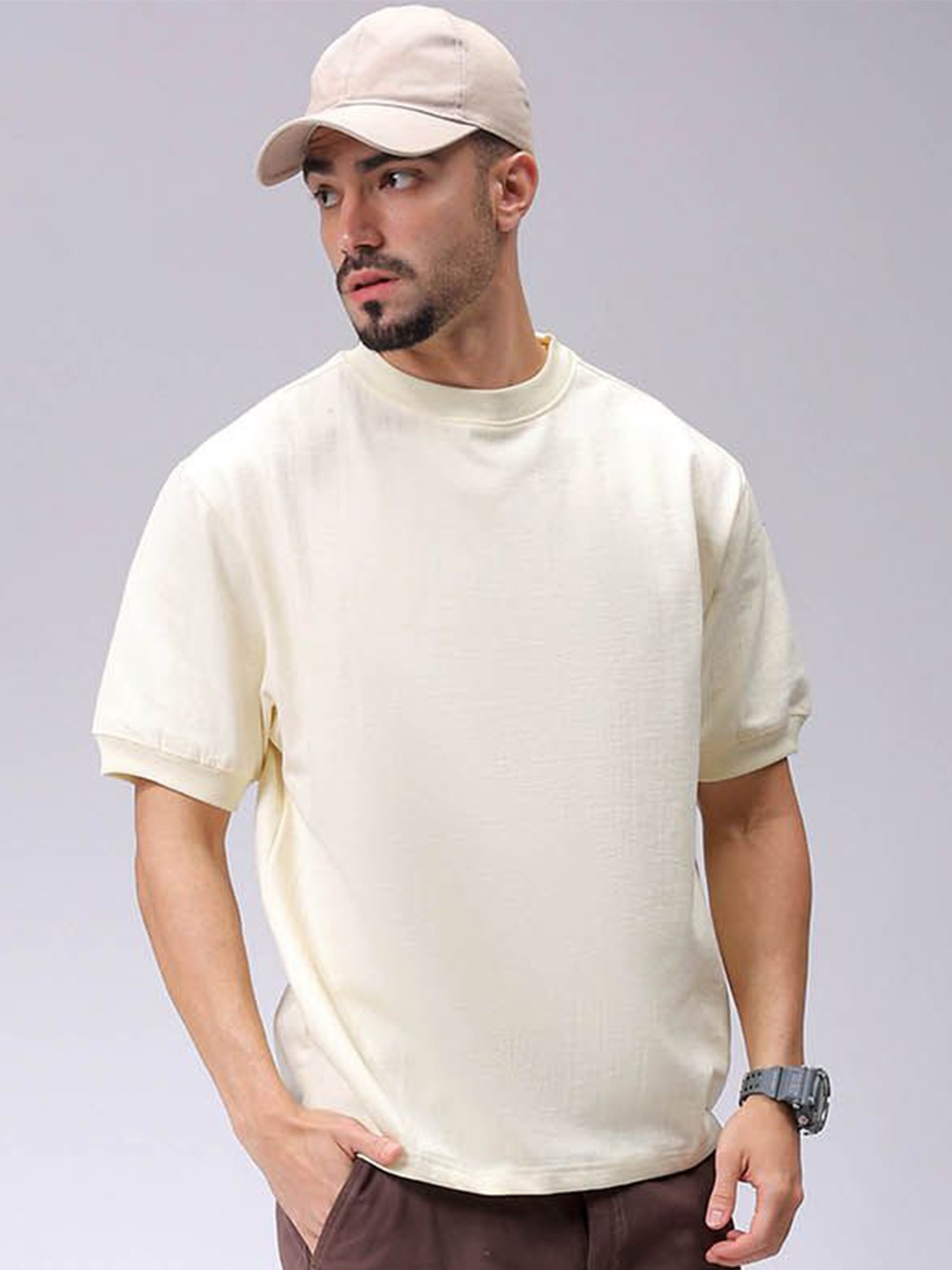 

The Indian Garage Co Men Hooded Sweatshirt, Cream