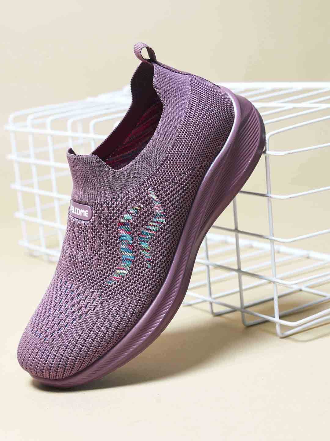

WELCOME Women Slip-On Sneakers, Purple