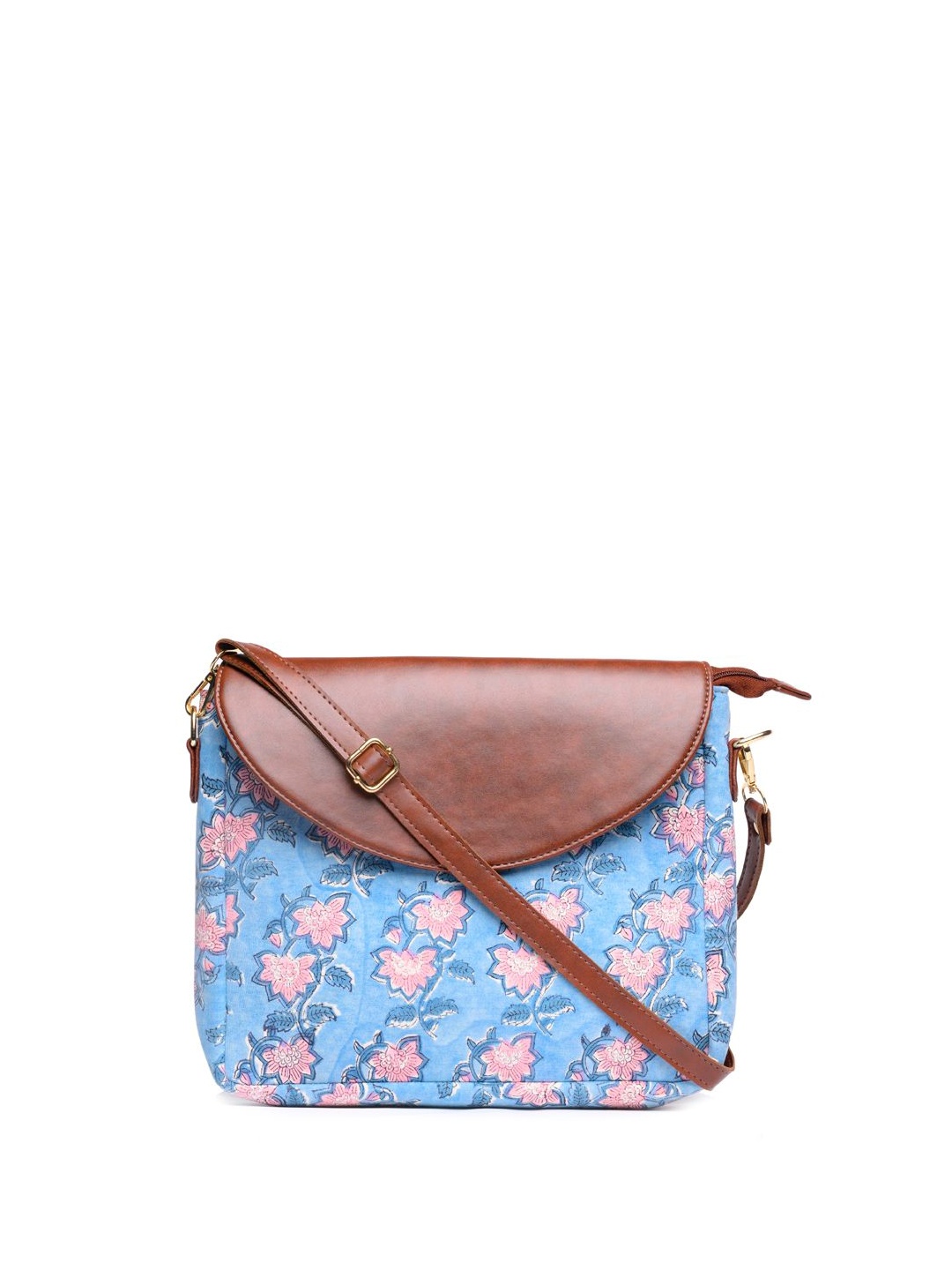 

Block N Style Floral Printed Swagger Sling Bag, Pink