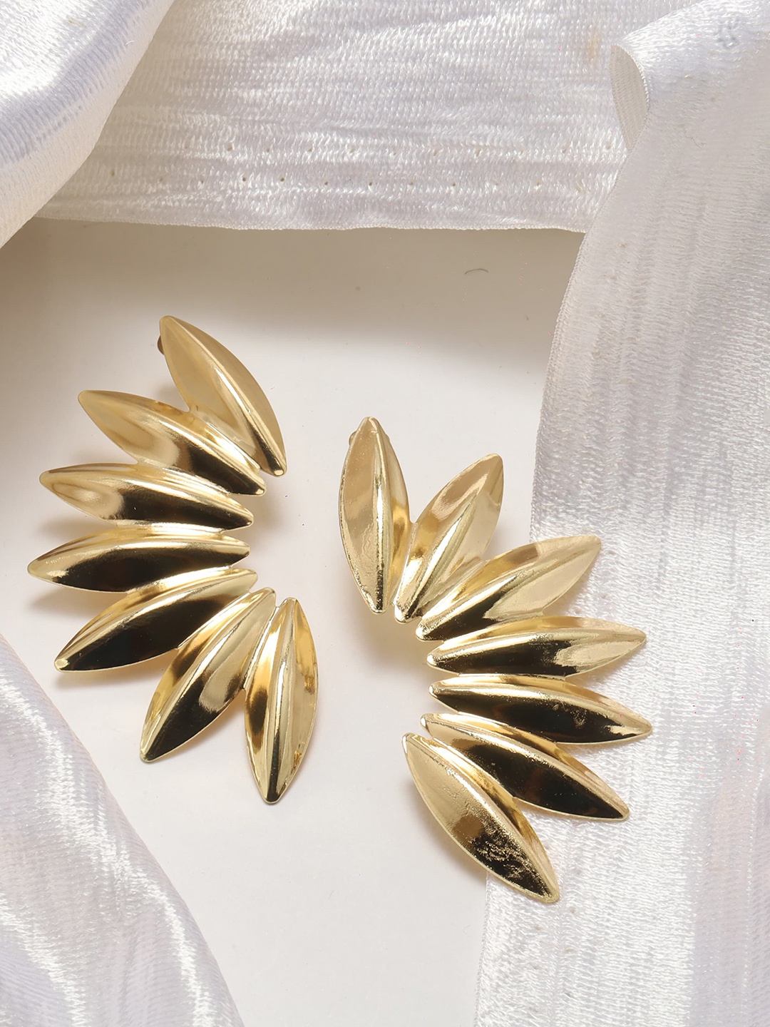 

Maansh Gold-Plated Contemporary Ear Cuff Earrings