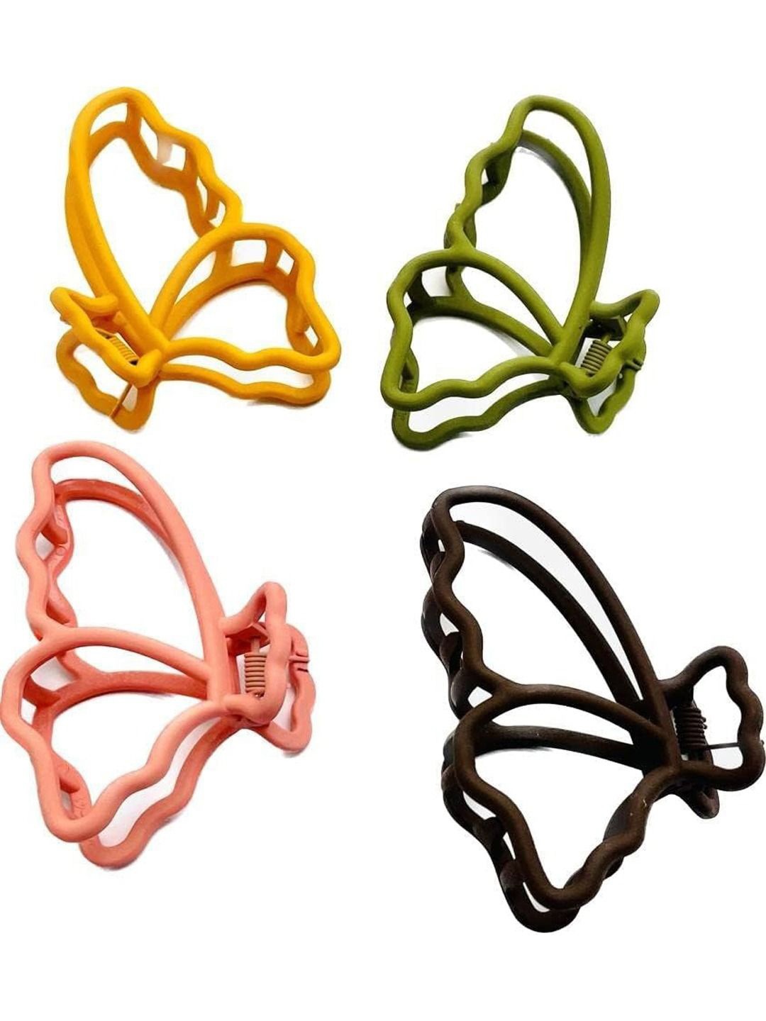 

KRENOZ Women Set of 4 Claw Clip, Pink