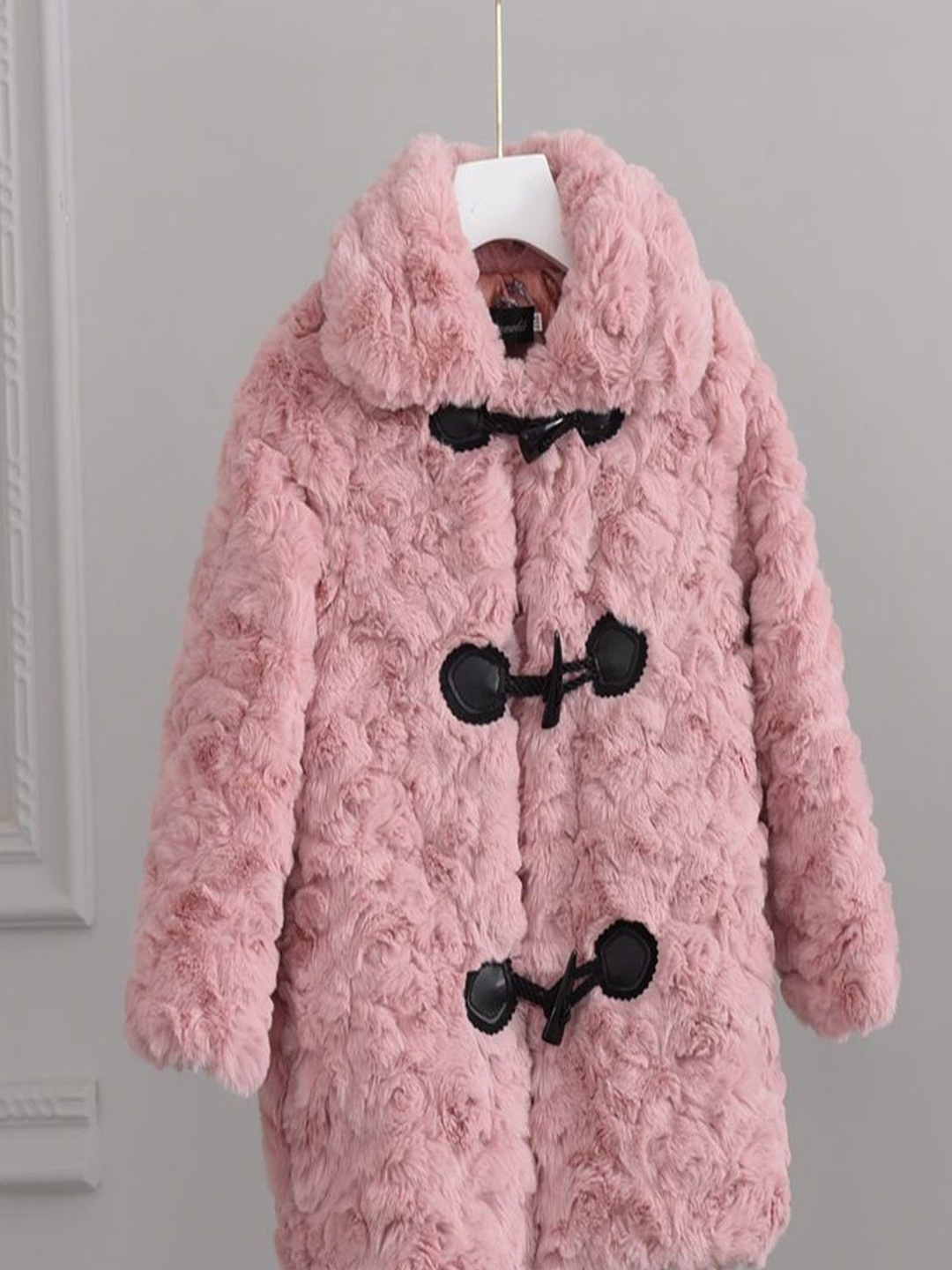 

Xsole Kids Self Design Winter Coat, Pink