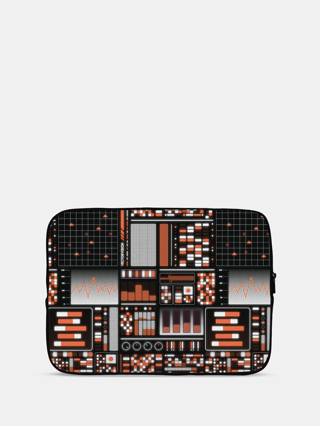 

THREADCURRY Unisex Printed Laptop Sleeve, Black