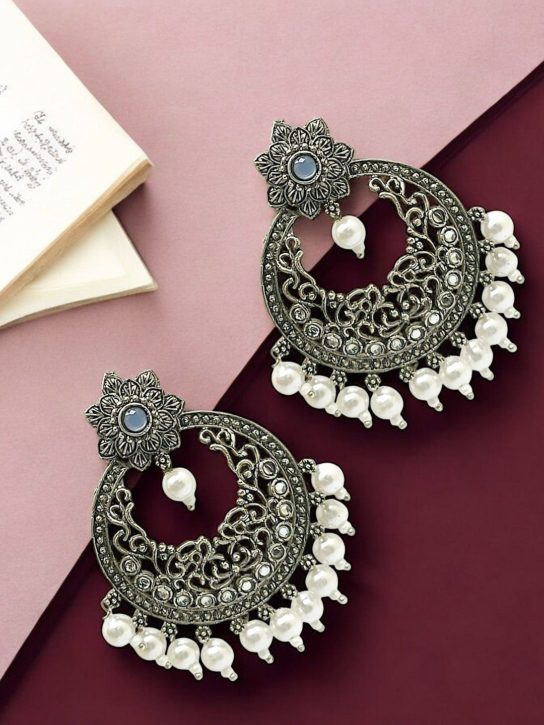 

FEMMIBELLA Contemporary Drop Earrings, Silver