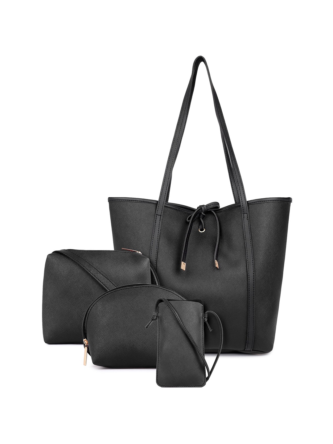 

LEGAL BRIBE PU Structured Tote Bag, Black