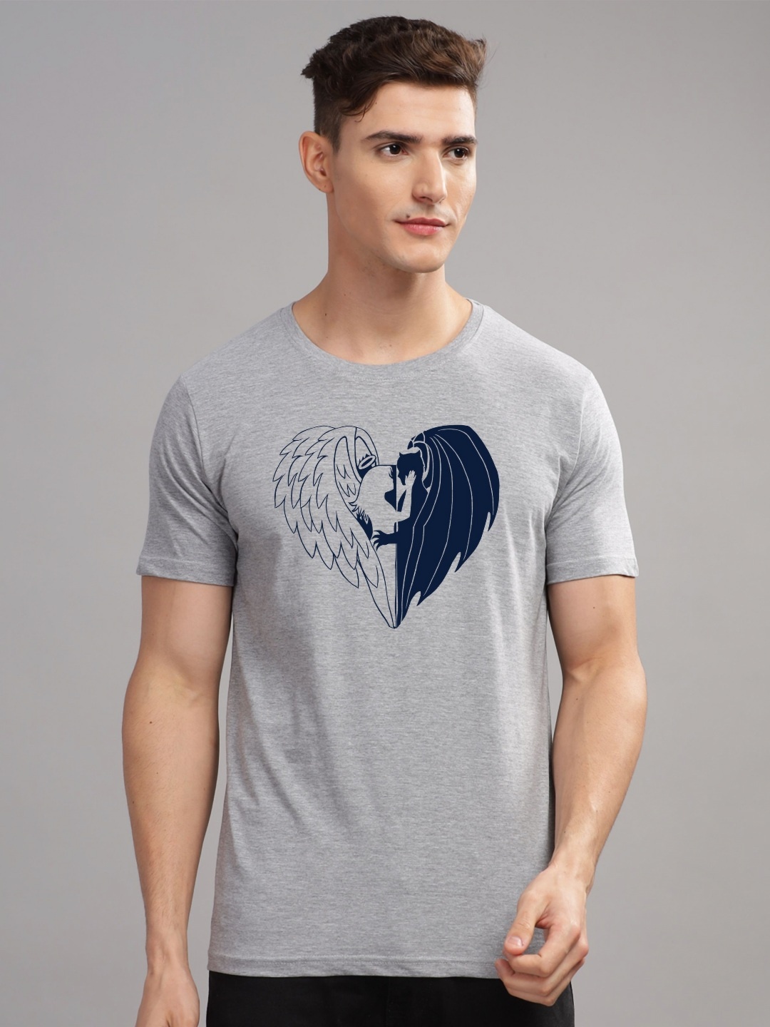 

ADRO Men Printed T-shirt, Grey