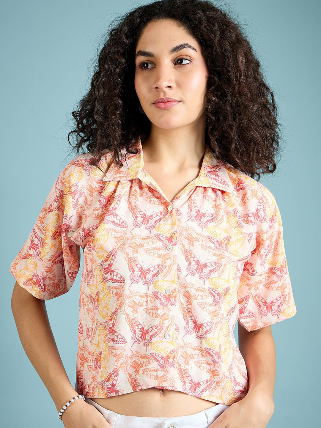 

DressBerry Women Comfort Animal Opaque Printed Casual Shirt, Orange