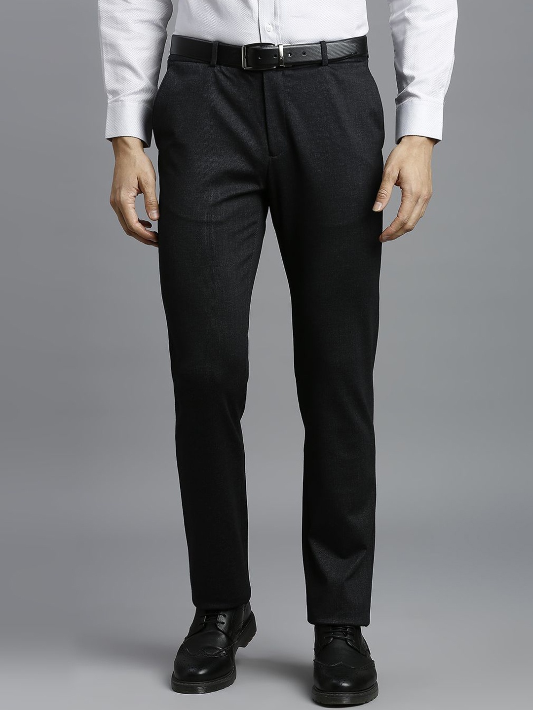 

Reid & Taylor Men Printed Tailored Trousers, Black