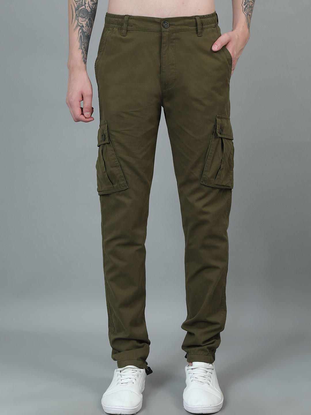 

RIGS AND RAGS Men Smart Cargos Trousers, Khaki