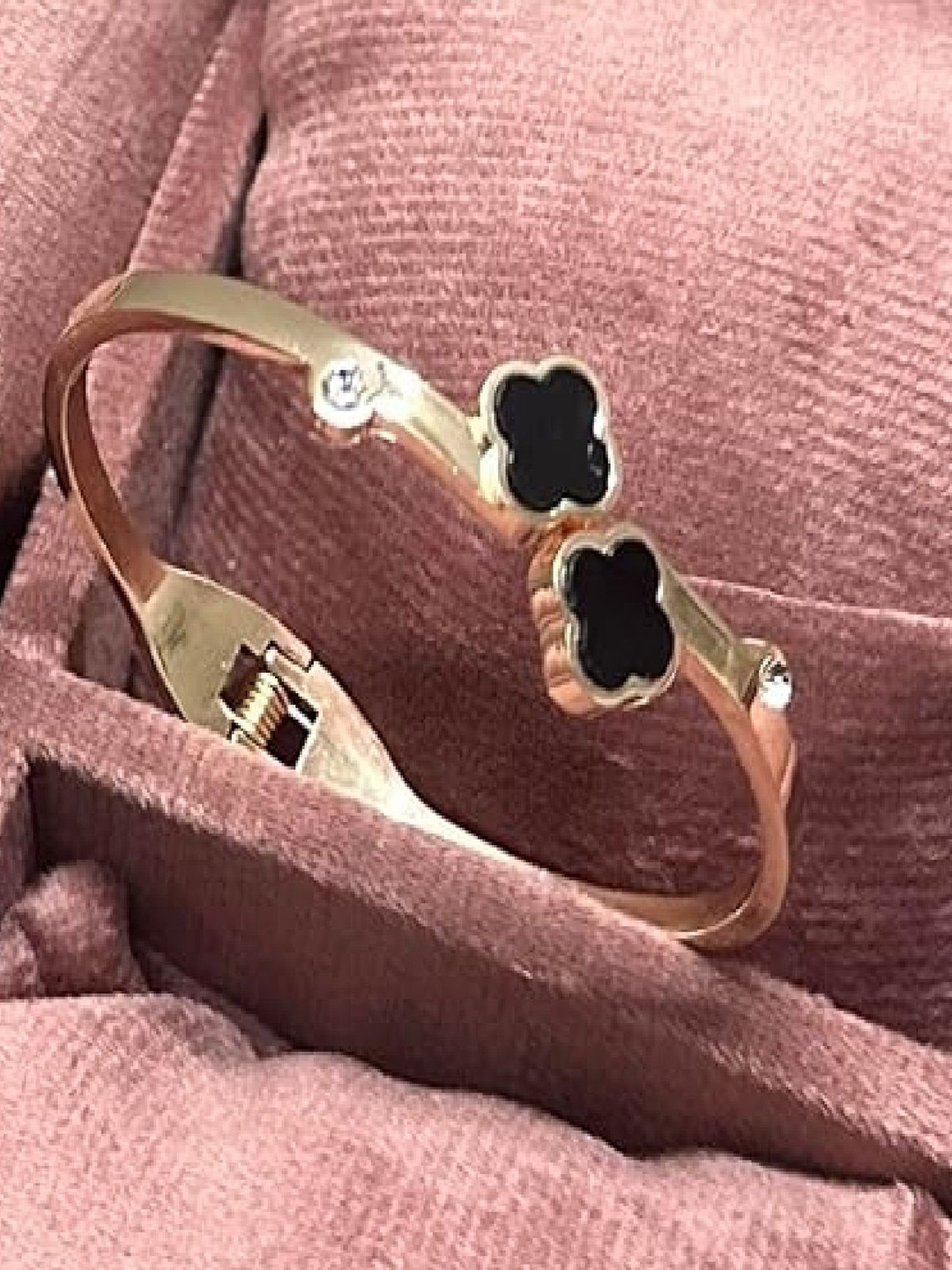

RUHI COLLECTION Unisex Hand Painted Gold-Plated Cuff Bracelet