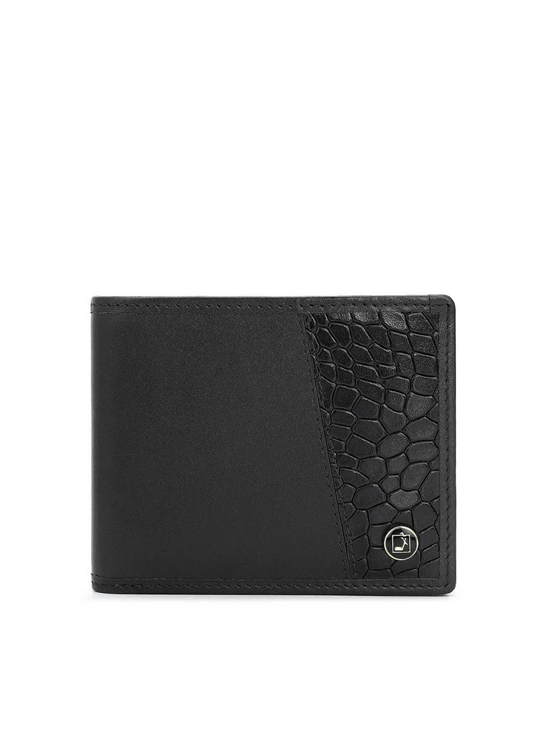 

Da Milano Men Leather Two Fold Wallet, Black