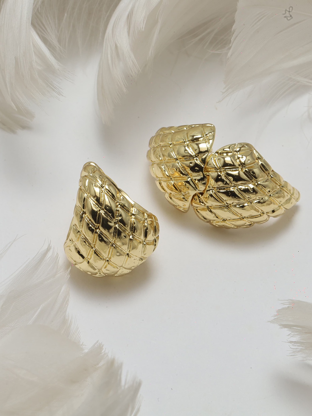 

Maansh Contemporary Stud Earrings, Gold