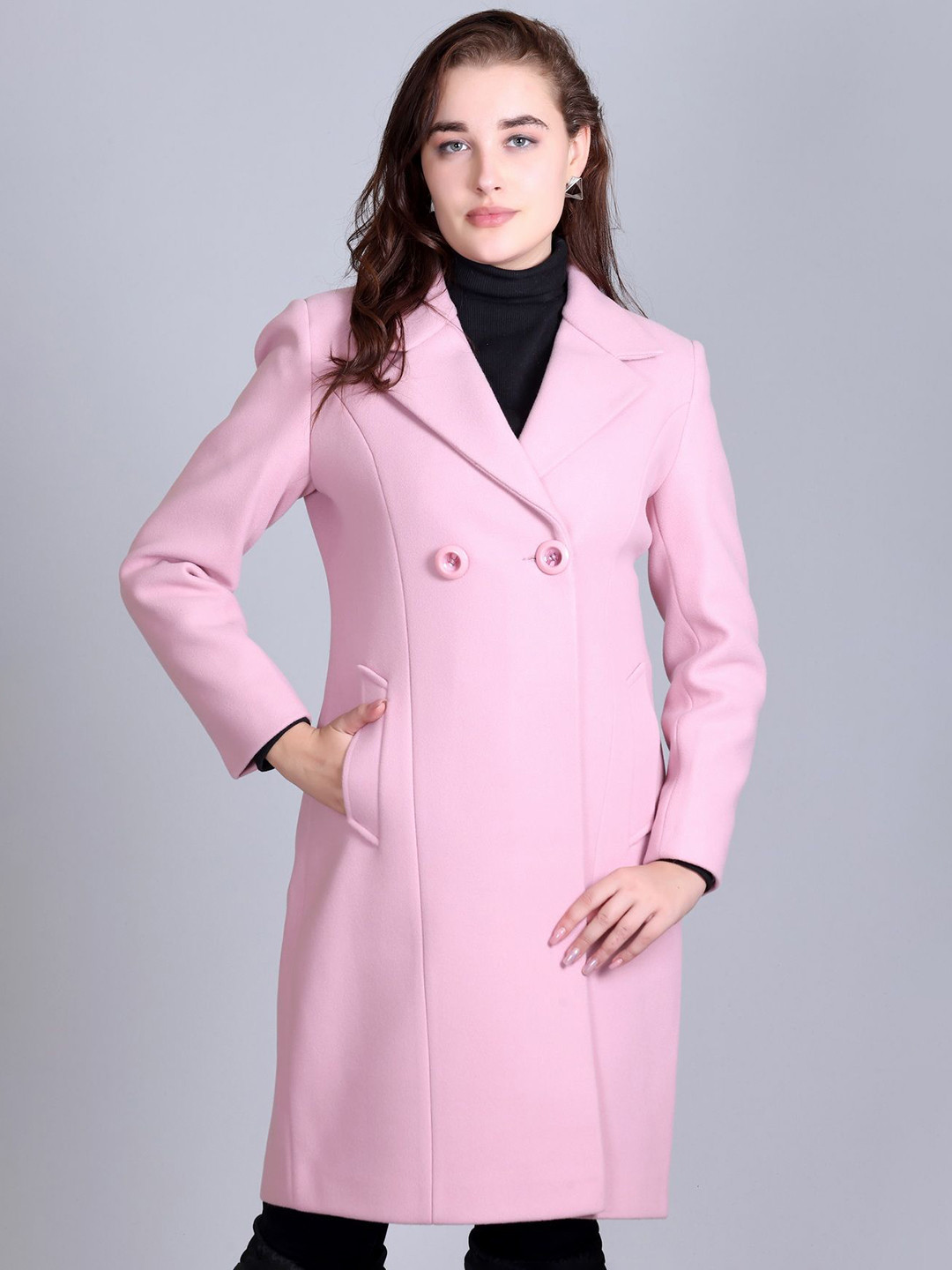 

Winter Wonders Double-Breasted Overcoat, Pink