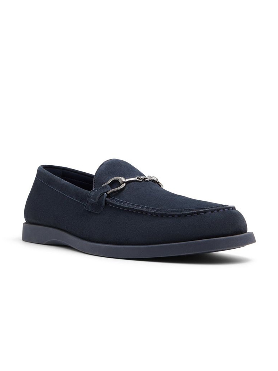 

ALDO Men Leather Slip-On Sneakers, Navy blue