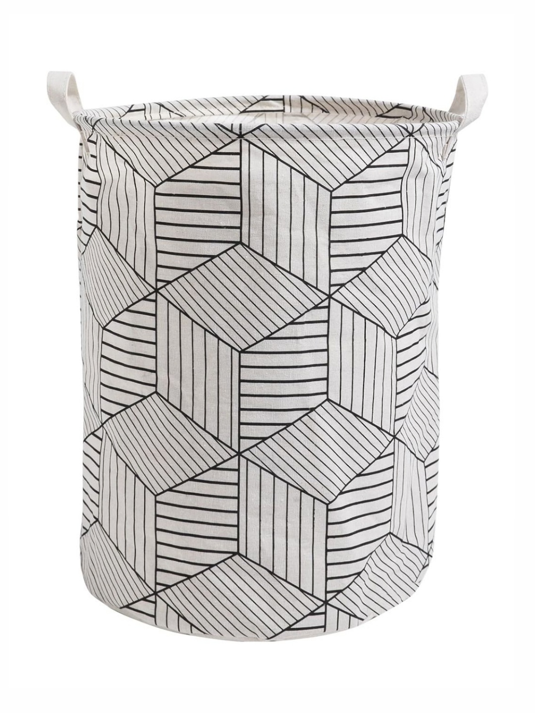 

HOKIPO White & Black Printed Foldable Laundry Bags