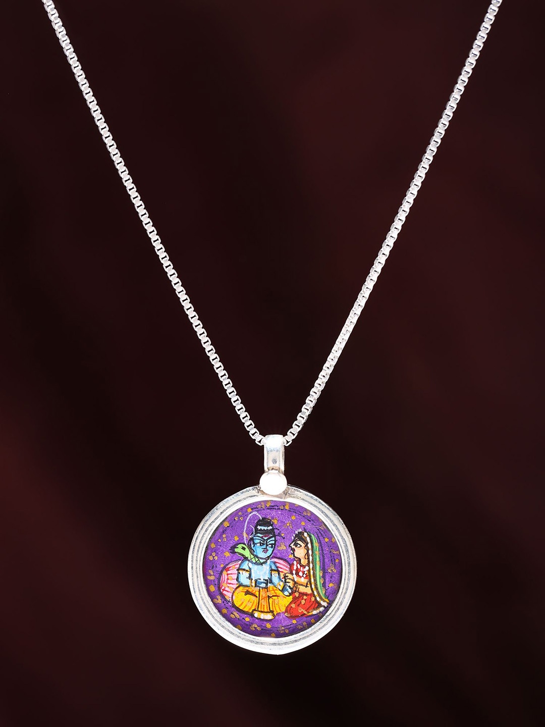 

Exotic India Circular Pendants, Silver