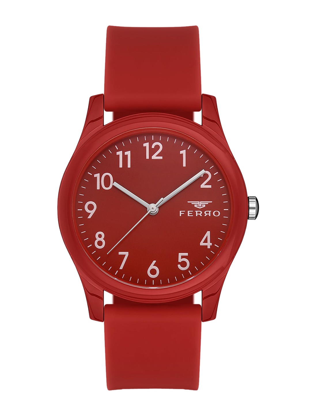 

Ferro Men Brass Dial & Straps Analogue Watch F11342D-ZM, Red