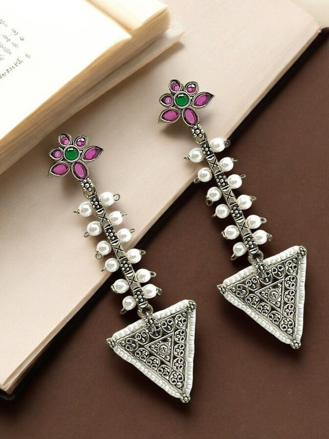 

FEMMIBELLA Classic Drop Earrings, Silver