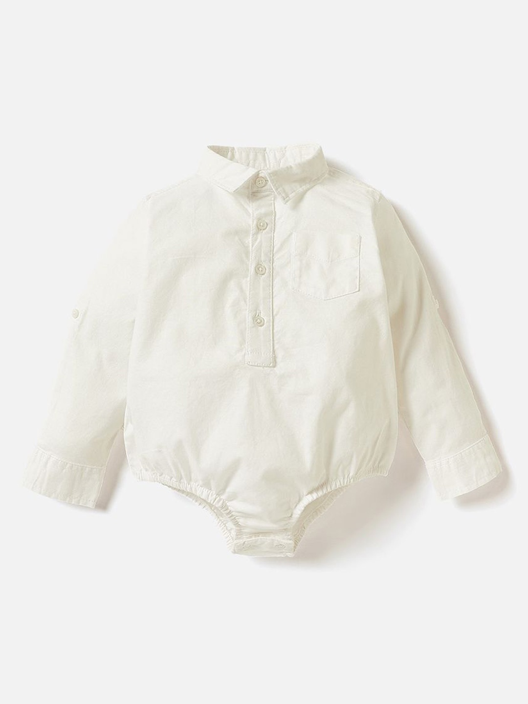 

Juniors by Babyshop Infant Boys Cotton Long Sleeve Bodysuit, White