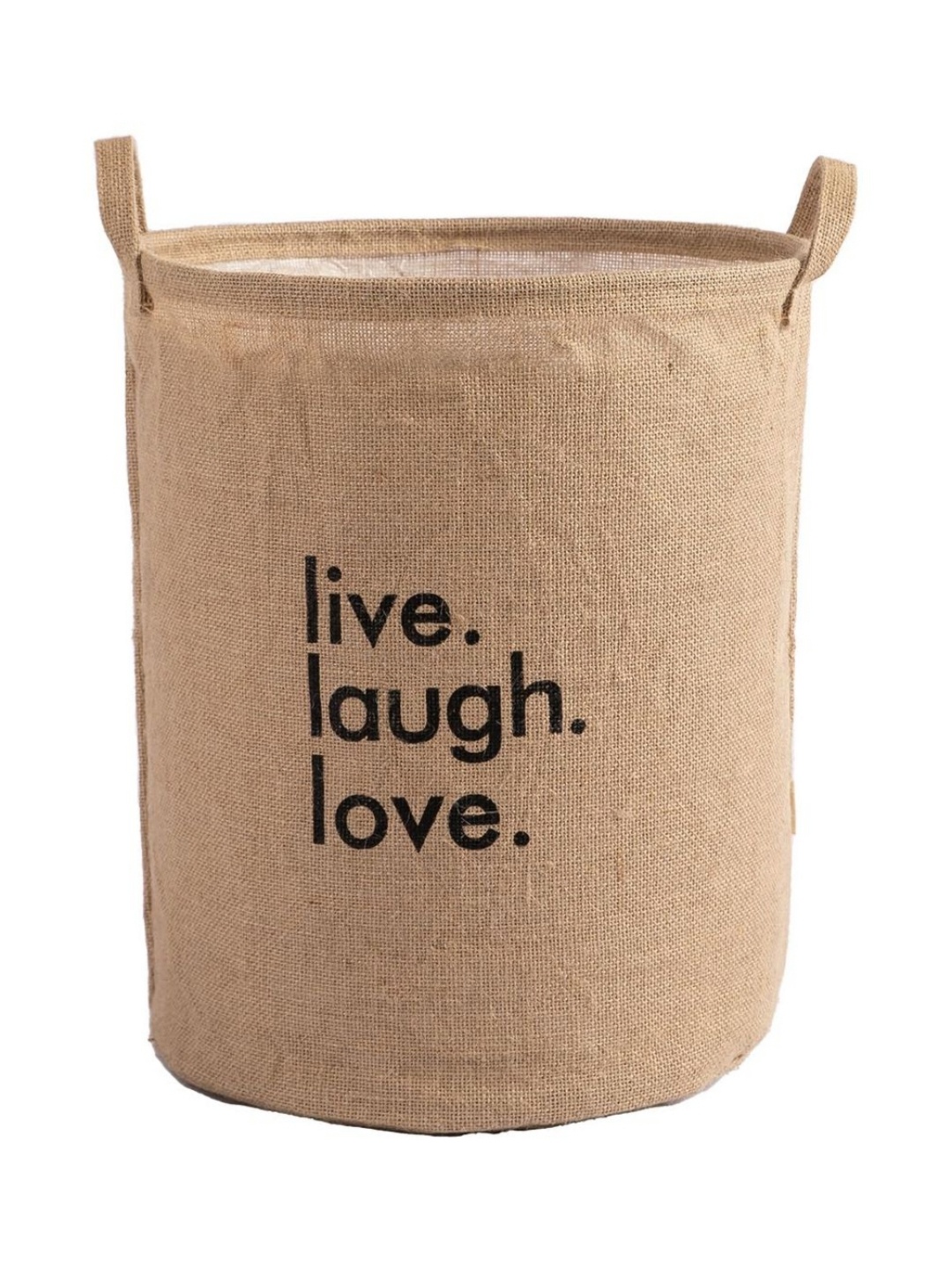 

HOKIPO Brown & Black Printed Foldable Laundry Bag, Beige