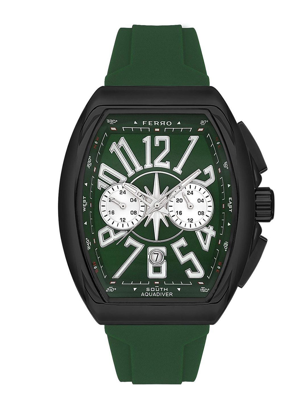 

Ferro Men Brass Dial & Straps Analogue Watch FM11444D-ZQ, Green