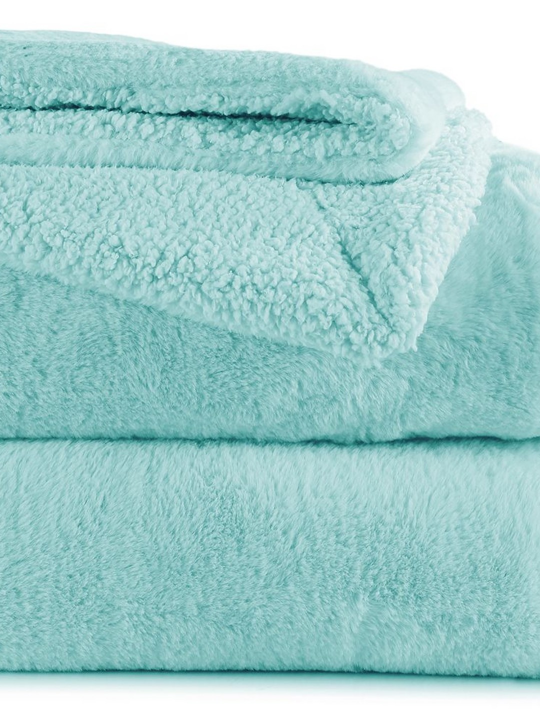 

bsb home Sea Green & Beige Heavy Winter 500 GSM Single Bed Blanket