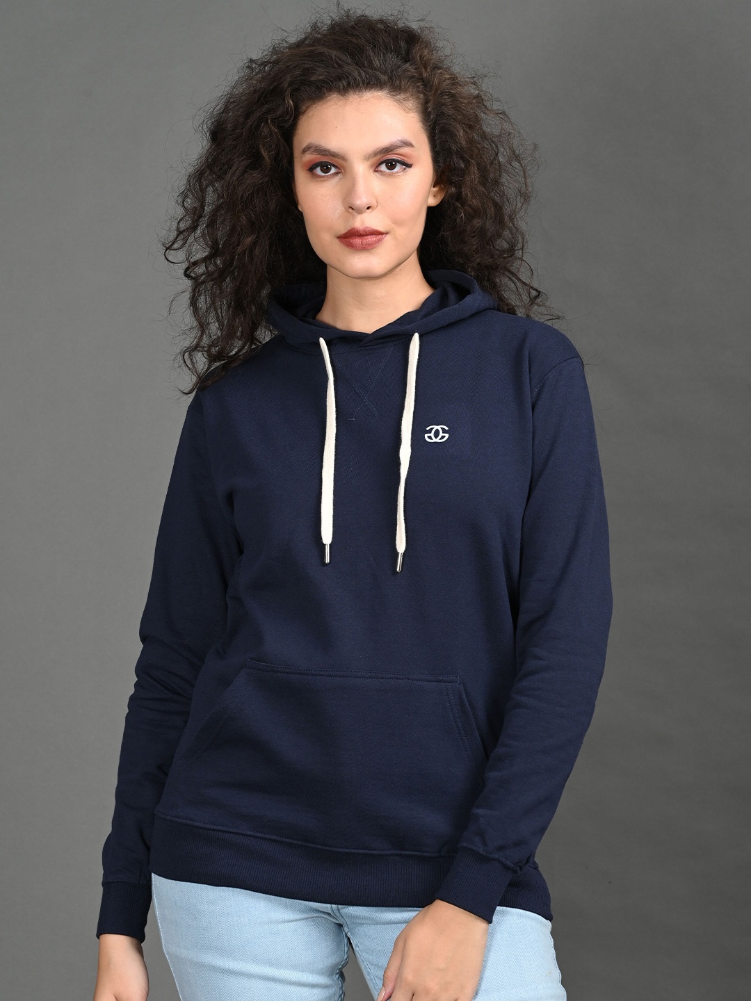 

Genius18 Women Hooded Sweatshirt, Navy blue