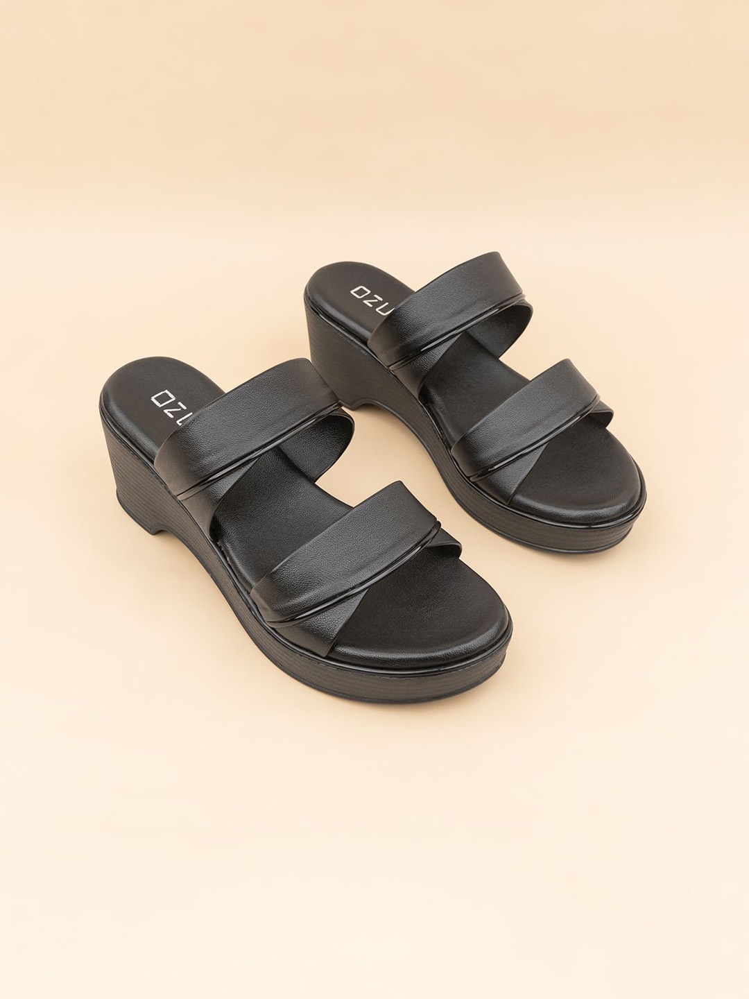 

Ozuri Women Wedge Casual Sandals, Black