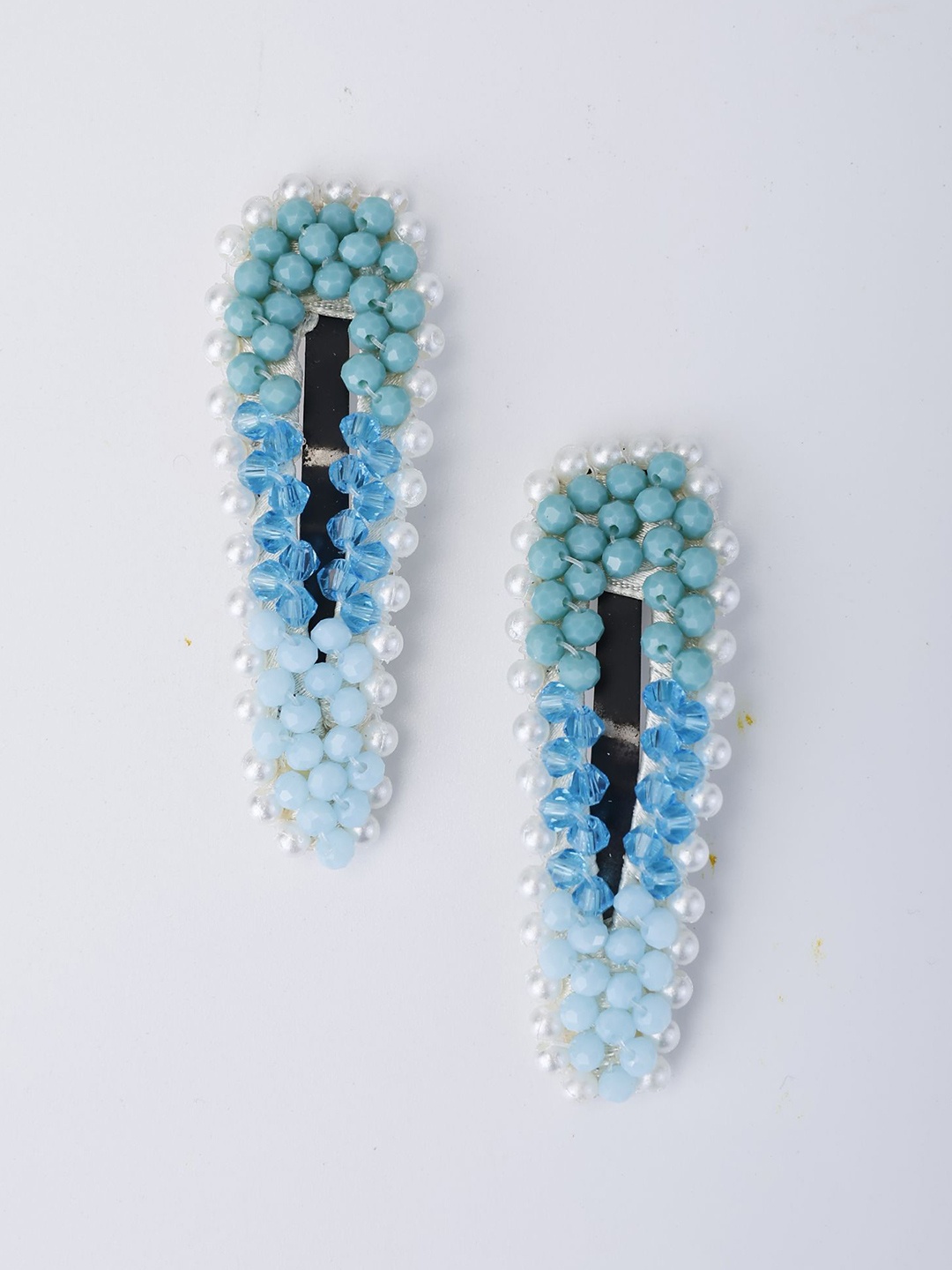 

Choko Girls Set of 2 Embellished Tic Tac Hair Clip, Blue