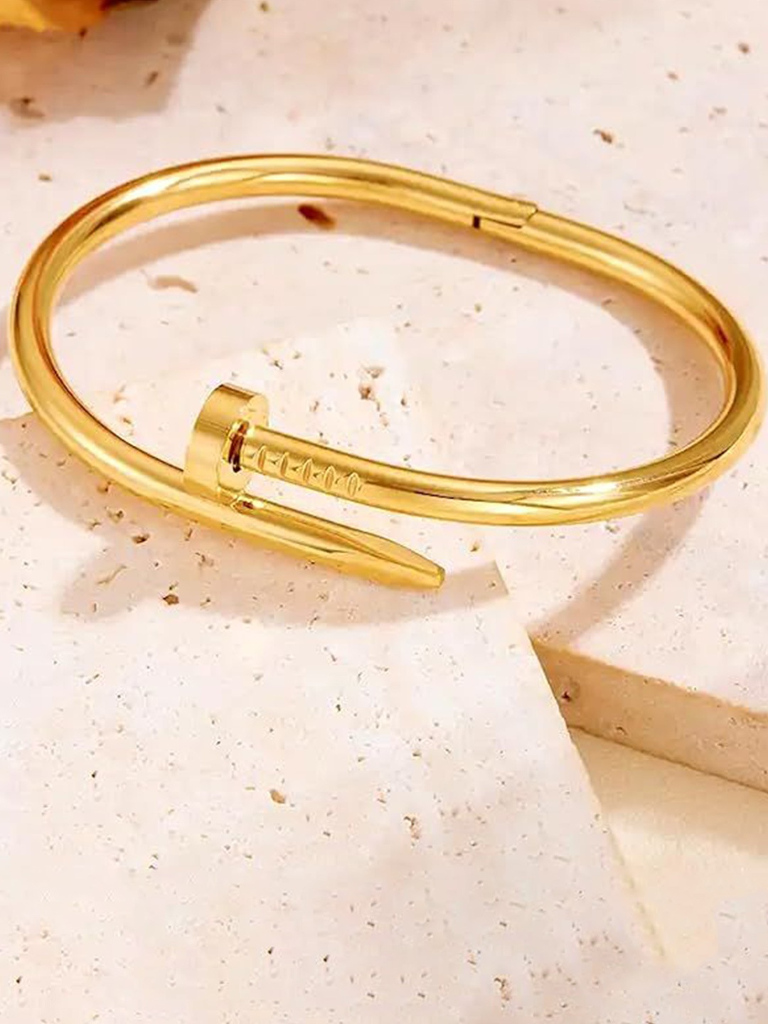 

DIVASTRI Gold-Plated Stainless Steel Kada Bracelet