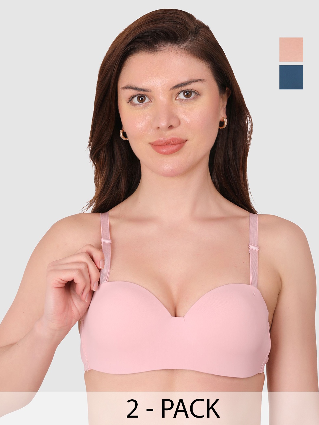 

BRACHY Bra Medium Coverage Underwired Lightly Padded, Pink