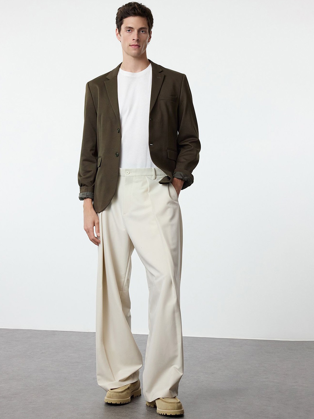 

Trendyol Men Colourblocked Tailored Jacket, Na