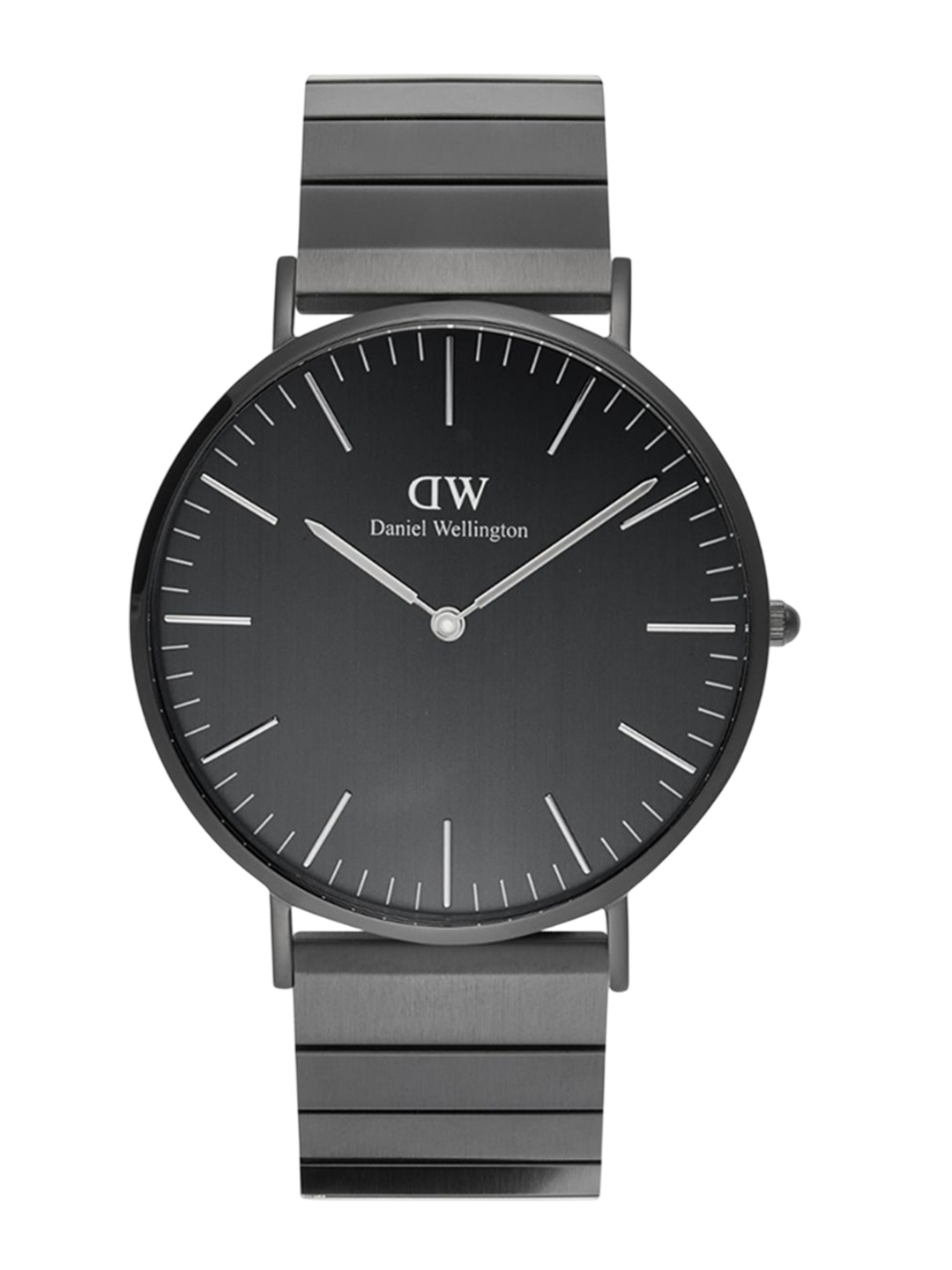 

Daniel Wellington Men Dial & Stainless Steel Bracelet Straps Analogue WatchDW00100778K, Black