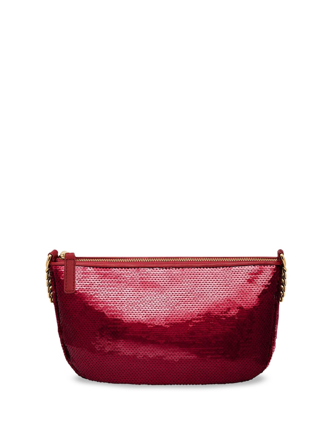 

Fossil Half Moon Sling Bag with Cut Work, Red