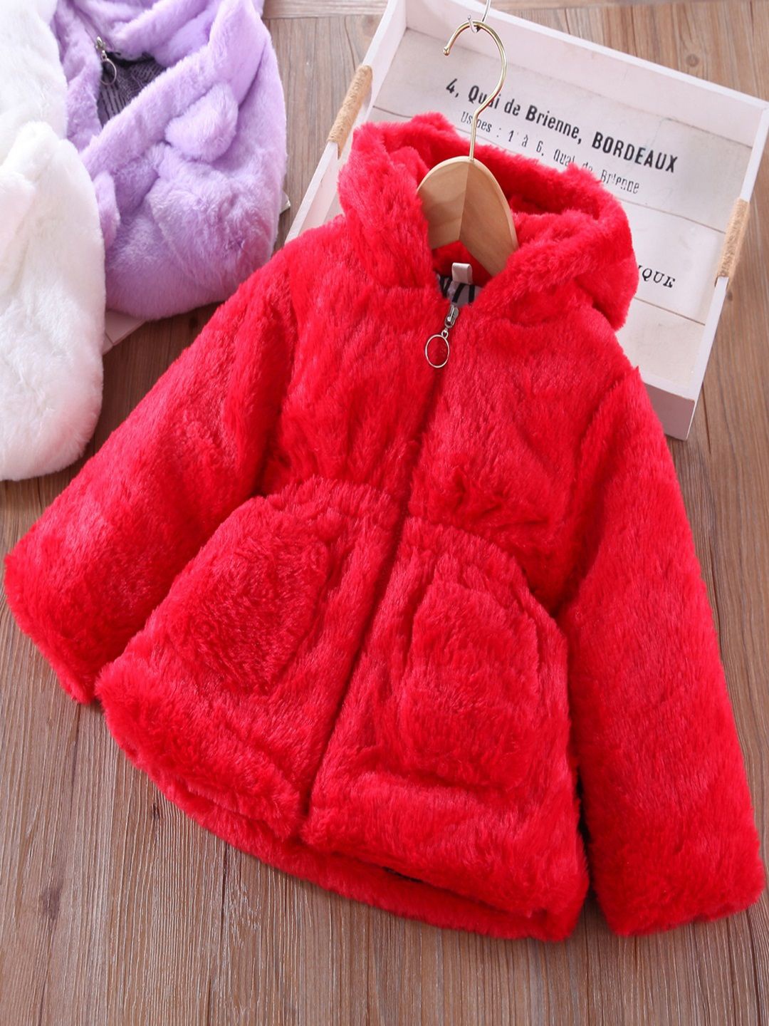 

Xsole Kids Hooded Neck Coats, Red