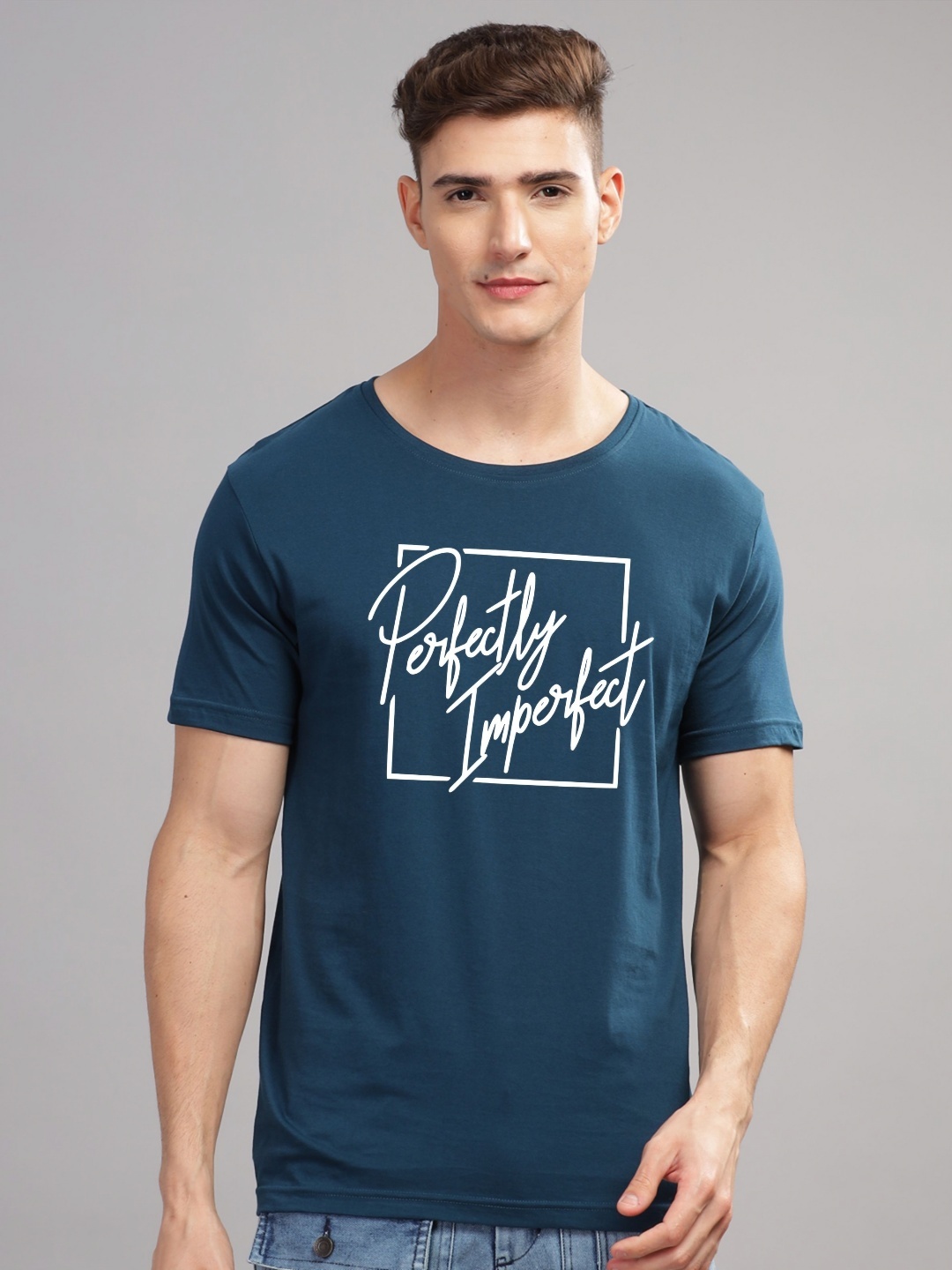 

ADRO Men Printed T-shirt, Teal