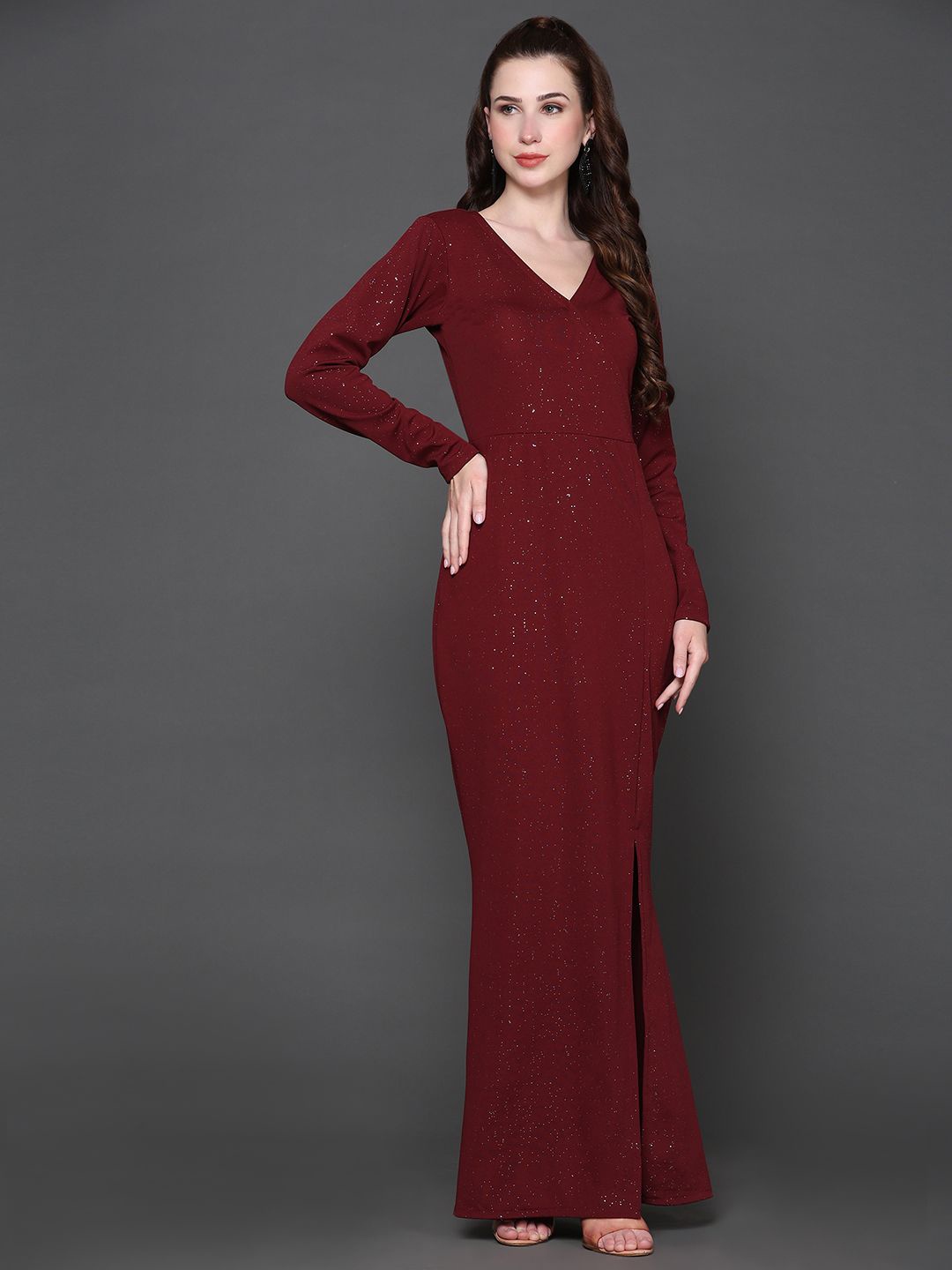 

The Roadster Lifestyle Co Self Design Cocktail Dress, Maroon