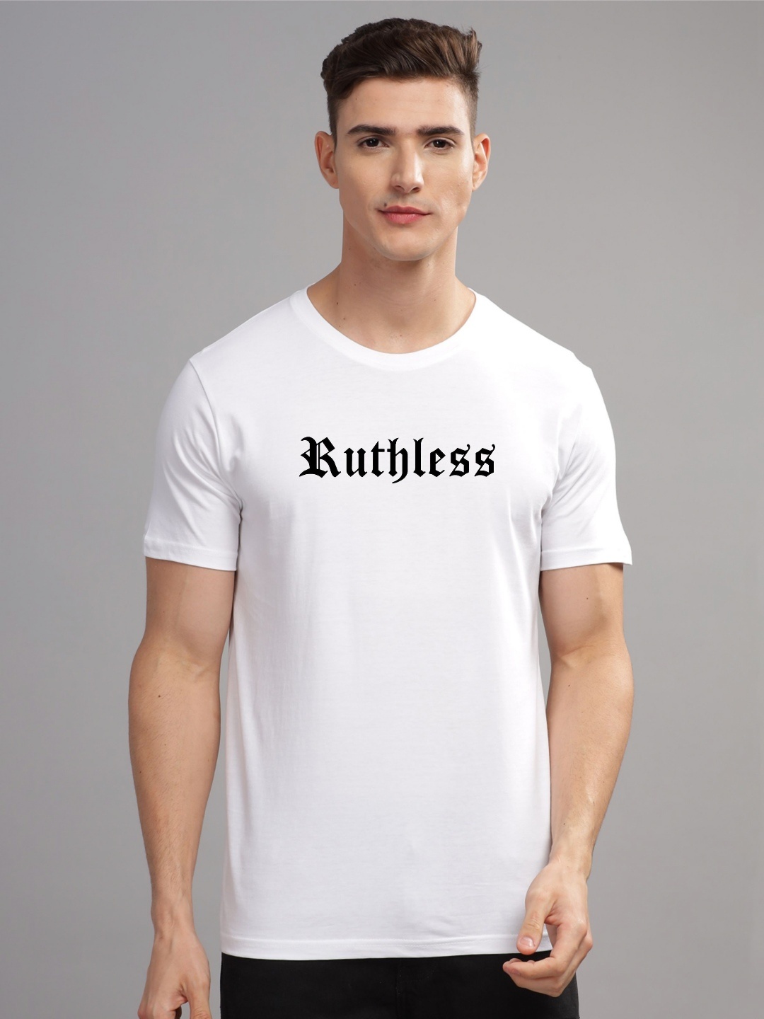 

ADRO Men Printed T-shirt, White