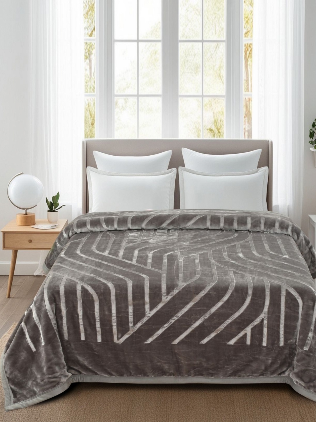 

Florida Grey Mink Double Bed Blanket